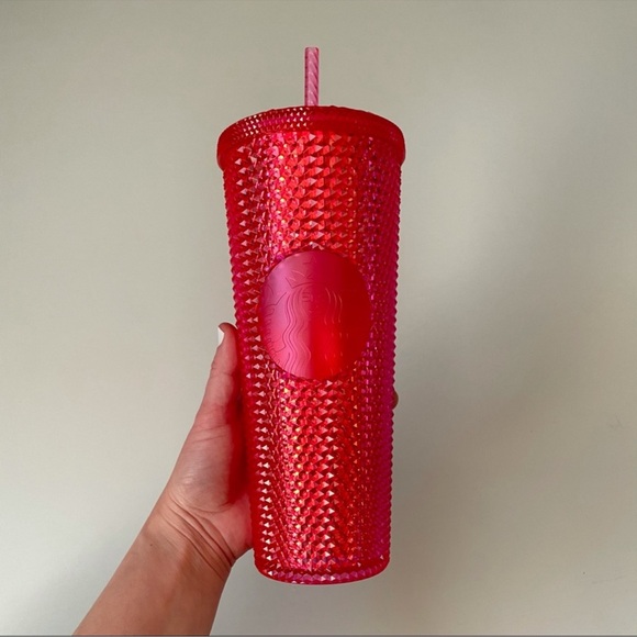 Starbucks Neon Pink Holiday 2019 Venti Studded Tumbler Cup - Picture 1 of 9